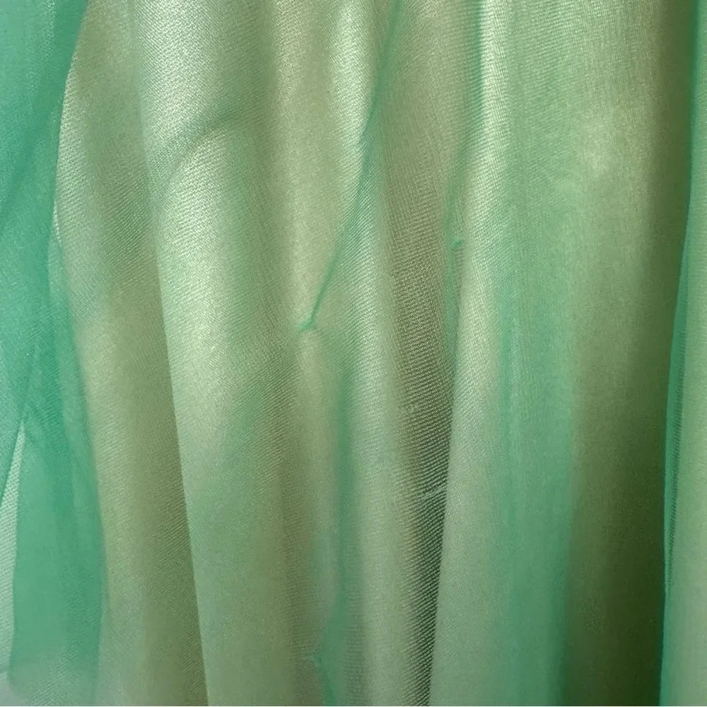 Dansco Mint Green and Gold Sequin Ballet Dance Costume size MC